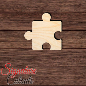 Puzzle Piece 004 Shape Cutout in Wood, Acrylic or Acrylic Mirror - Signature Cutouts