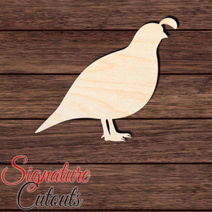 Quail 002 Shape Cutout in Wood, Acrylic or Acrylic Mirror Craft Shapes & Bases Signature Cutouts 