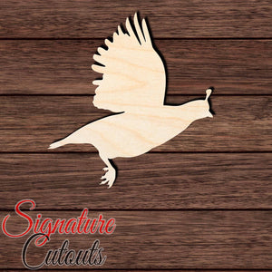 Quail 003 Shape Cutout in Wood, Acrylic or Acrylic Mirror Craft Shapes & Bases Signature Cutouts 