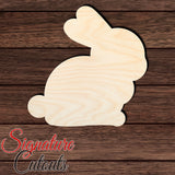 Rabbit 001 Shape Cutout in Wood
