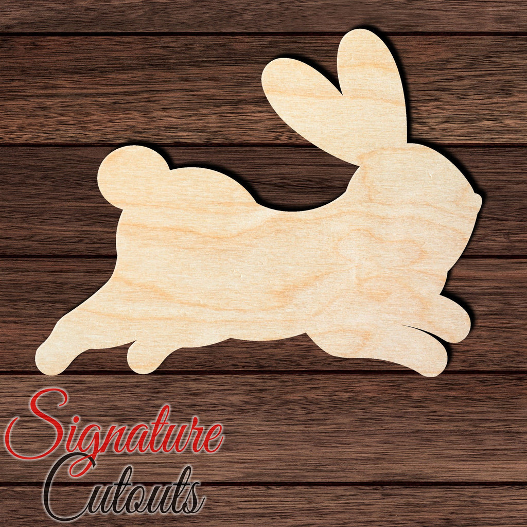 Rabbit 002 Shape Cutout in Wood, Acrylic or Acrylic Mirror - Signature Cutouts