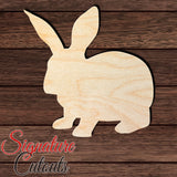 Rabbit 003 Shape Cutout in Wood, Acrylic or Acrylic Mirror - Signature Cutouts