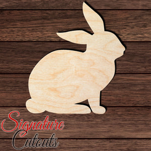 Rabbit 004 Shape Cutout in Wood, Acrylic or Acrylic Mirror - Signature Cutouts