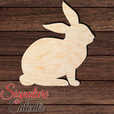Rabbit 004 Shape Cutout in Wood