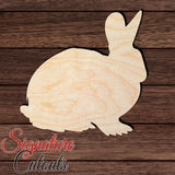 Rabbit 005 Shape Cutout in Wood, Acrylic or Acrylic Mirror - Signature Cutouts
