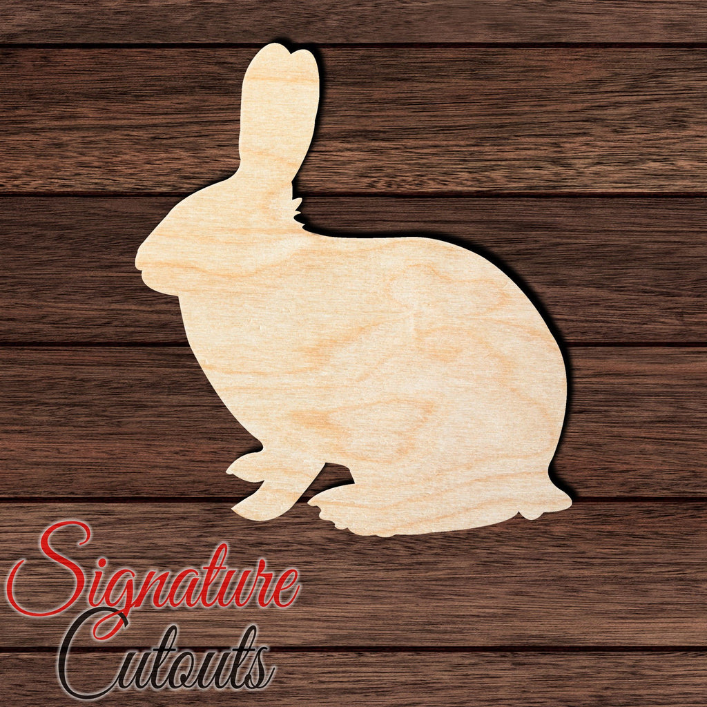 Rabbit 006 Shape Cutout in Wood, Acrylic or Acrylic Mirror - Signature Cutouts