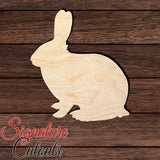 Rabbit 006 Shape Cutout in Wood