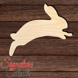 Rabbit 008 Shape Cutout in Wood, Acrylic or Acrylic Mirror - Signature Cutouts