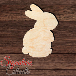 Rabbit 009 Shape Cutout in Wood, Acrylic or Acrylic Mirror - Signature Cutouts