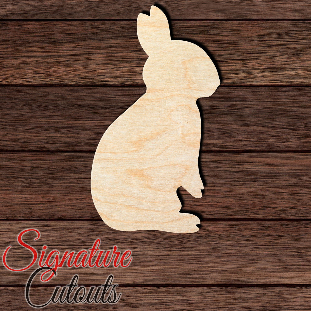 Rabbit 010 Shape Cutout in Wood, Acrylic or Acrylic Mirror - Signature Cutouts