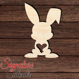 Rabbit 011 Shape Cutout in Wood, Acrylic or Acrylic Mirror - Signature Cutouts