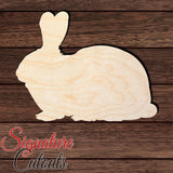 Rabbit 013 Shape Cutout in Wood