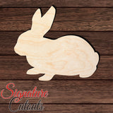 Rabbit 014 Shape Cutout in Wood, Acrylic or Acrylic Mirror - Signature Cutouts