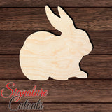 Rabbit 016 Shape Cutout in Wood, Acrylic or Acrylic Mirror - Signature Cutouts