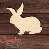 Rabbit 019 Shape Cutout in Wood, Acrylic or Acrylic Mirror - Signature Cutouts