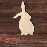 Rabbit 021 Shape Cutout in Wood
