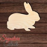 Rabbit 022 Shape Cutout in Wood, Acrylic or Acrylic Mirror - Signature Cutouts