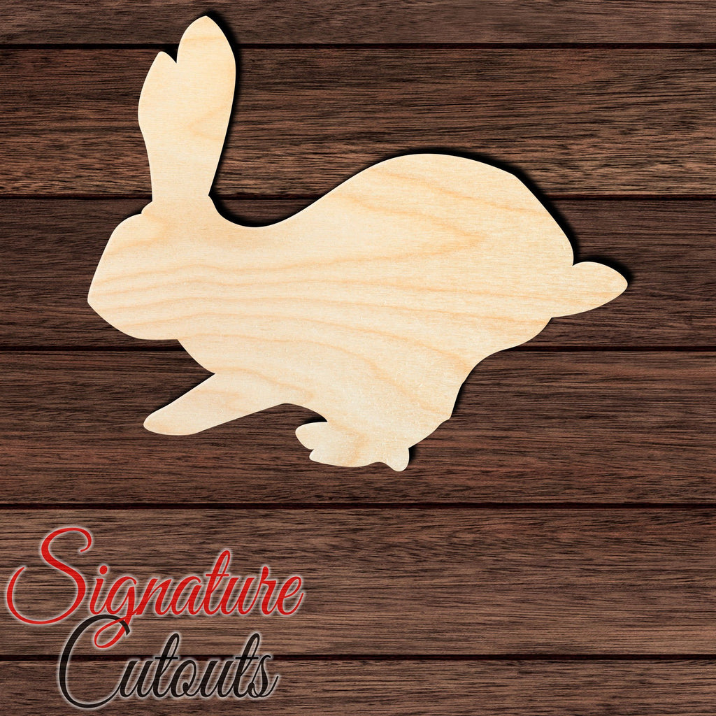 Rabbit 023 Shape Cutout in Wood, Acrylic or Acrylic Mirror - Signature Cutouts