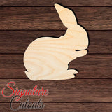 Rabbit 024 Shape Cutout in Wood, Acrylic or Acrylic Mirror - Signature Cutouts