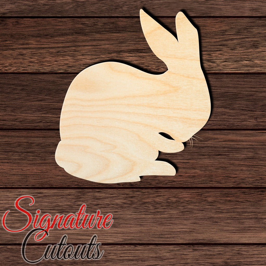 Rabbit 025 Shape Cutout in Wood, Acrylic or Acrylic Mirror - Signature Cutouts