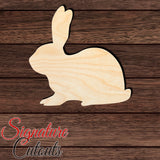 Rabbit 027 Shape Cutout in Wood, Acrylic or Acrylic Mirror - Signature Cutouts