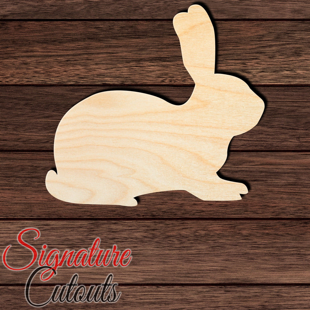 Rabbit 030 Shape Cutout in Wood, Acrylic or Acrylic Mirror - Signature Cutouts