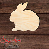 Rabbit 032 Shape Cutout in Wood, Acrylic or Acrylic Mirror - Signature Cutouts