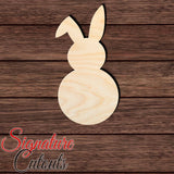 Rabbit 035 Shape Cutout in Wood Craft Shapes & Bases Signature Cutouts 