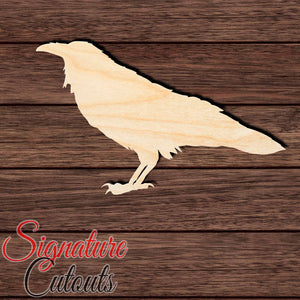 Raven 002 Shape Cutout in Wood, Acrylic or Acrylic Mirror - Signature Cutouts