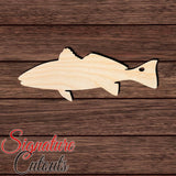 Red Drum Fish 001 Shape Cutout in Wood