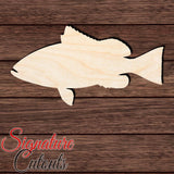 Red Grouper 001 Fish Shape Cutout in Wood, Acrylic or Acrylic Mirror Craft Shapes & Bases Signature Cutouts 