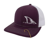 Redfish Tail Embroidered Trucker Cap Baseball Caps Signature Cutouts maroon/white 