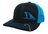 Redfish Tail Embroidered Trucker Cap Baseball Caps Signature Cutouts neon blue 