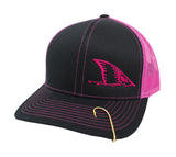 Redfish Tail Embroidered Trucker Cap Baseball Caps Signature Cutouts neon pink 