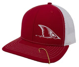 Redfish Tail Embroidered Trucker Cap Baseball Caps Signature Cutouts red/white 