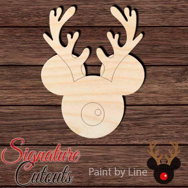 Reindeer 004 Shape Cutout - Paint by Line - Signature Cutouts