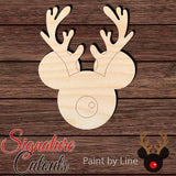 Reindeer 004 Shape Cutout - Paint by Line