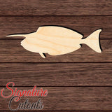 Ringtailed Unicorn Fish Shape Cutout in Wood, Acrylic or Acrylic Mirror - Signature Cutouts