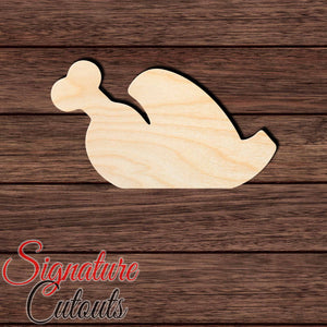 Roasted Turkey 002 Shape Cutout in Wood, Acrylic or Acrylic Mirror - Signature Cutouts