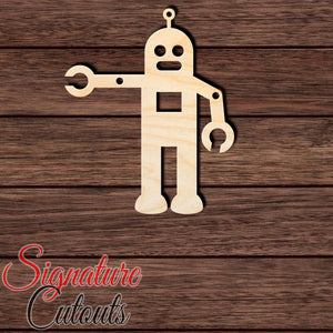 Robot 004 Shape Cutout in Wood, Acrylic or Acrylic Mirror - Signature Cutouts