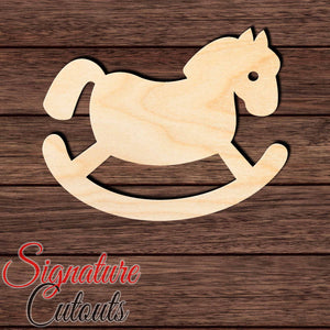 Rocking Horse 002 Shape Cutout in Wood, Acrylic or Acrylic Mirror - Signature Cutouts