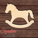 Rocking Horse 003 Shape Cutout in Wood