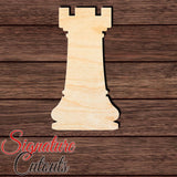 Rook Chess 001 Shape Cutout in Wood