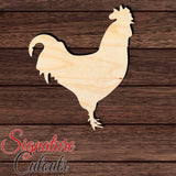 Rooster 001 Shape Cutout in Wood