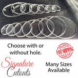 Round Clear Acrylic Shapes - Wholesale Blanks, Jewelry Blanks, Ornaments - Many Sizes Available - Signature Cutouts