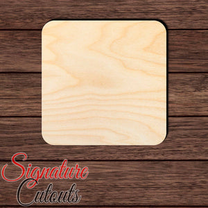 Rounded Square en Shape Cutout in Wood, Acrylic or Acrylic Mirror - Signature Cutouts