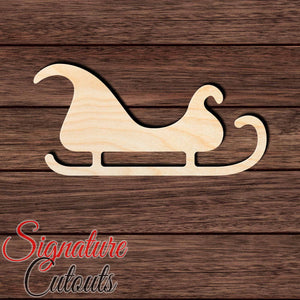 Santa Sleigh 001 Shape Cutout in Wood, Acrylic or Acrylic Mirror - Signature Cutouts