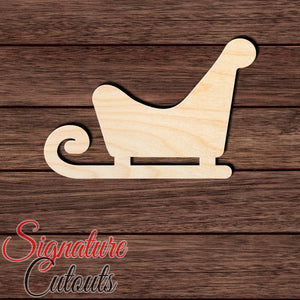 Santa Sleigh 002 Shape Cutout in Wood, Acrylic or Acrylic Mirror - Signature Cutouts