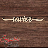 Savior Script 001 Shape Cutout in Wood, Acrylic or Acrylic Mirror - Signature Cutouts