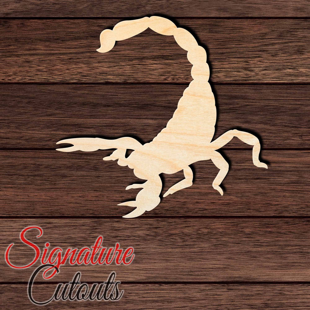 Scorpion 002 Shape Cutout in Wood, Acrylic or Acrylic Mirror - Signature Cutouts
